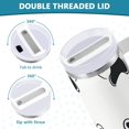 thumbnail image 3 of Yayeee 40oz Stainless Steel Tumbler with Straw and Handle Double-Wall Insulated Travel Water Bottle, Cartoon Cat Paw, 3 of 8