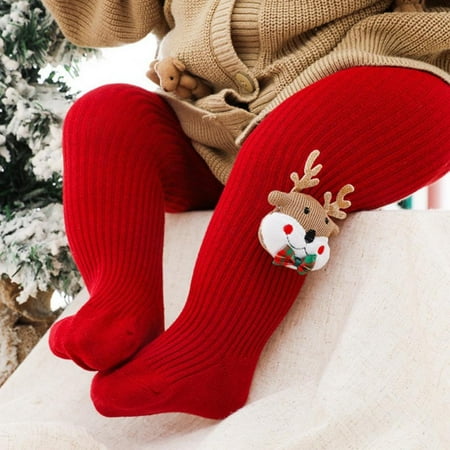 

Infant Soft Tights Toddler Seamless Leggings Tights for Baby Girls Winter Christmas Warm Newborn Pants Stockings
