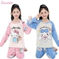 thumbnail image 2 of Pijamas Kawaii Sanrio Hello Kitty Cinnamoroll Kuromi para niños y niñas, ropa de dormir de Anime, traje de Casa de dibujos animados, regalos de primavera y verano, 2 of 4
