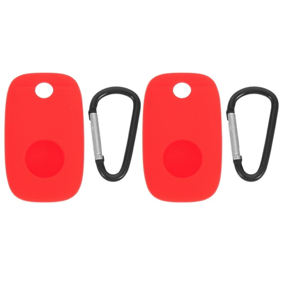 2 Pcs Keychain Tag Shockproof Cover Tile Mate Locator Silicone Pet Intelligent Red Silica Gel