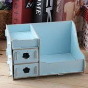 Wooden Drawer Type Cosmetic Storage Box Containing Rack Makeup Organizer