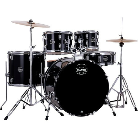 Mapex Comet 5-Piece Drum Set 22" Bass Drum, Dark Black