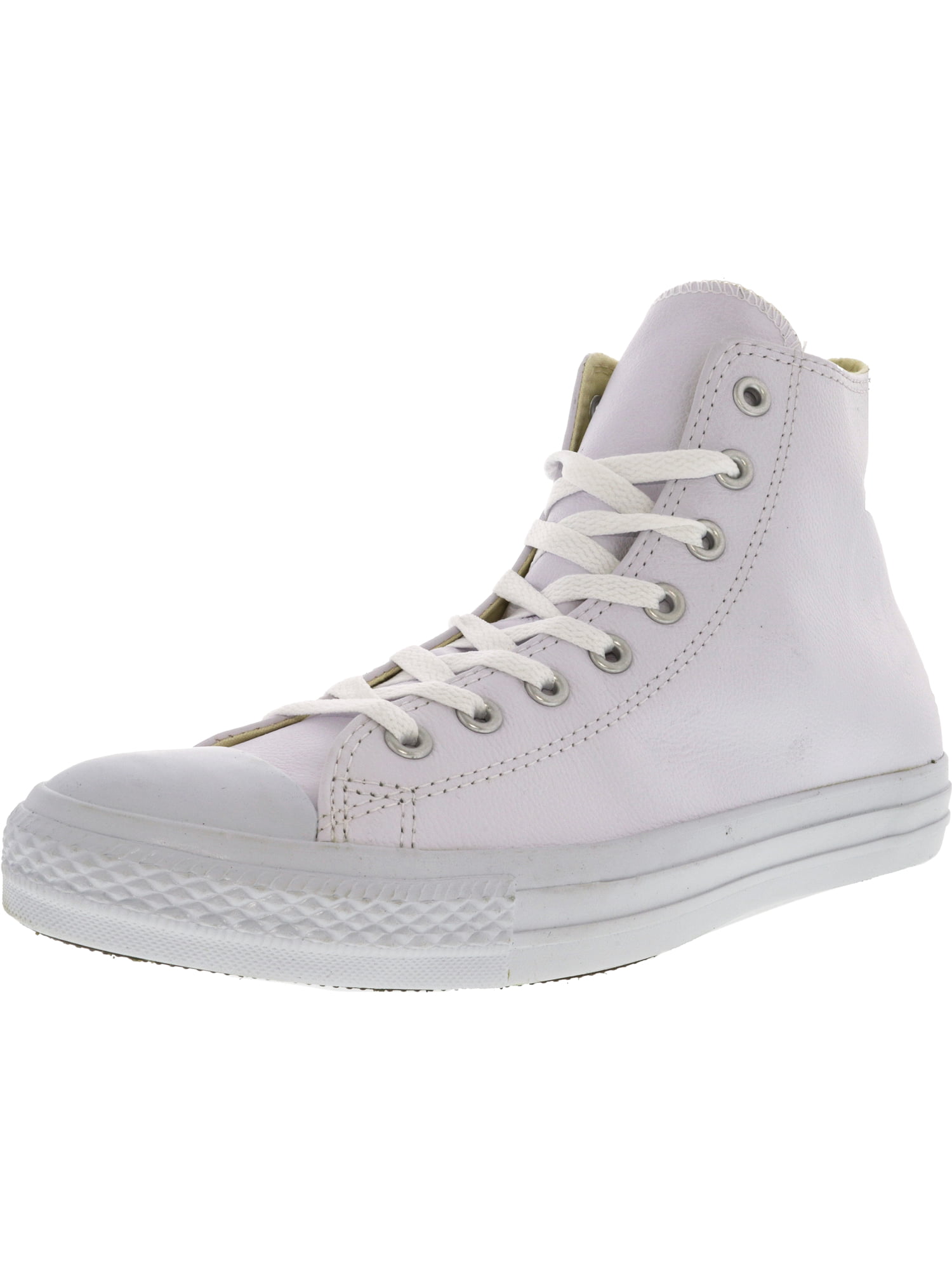 dobbelt to uger stun Converse Chuck Taylor All Star Hi Leather Sneakers White Mono - Walmart.com