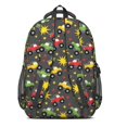 thumbnail image 3 of Monster Cartoon Truck Black Pattern Cute School Backpack Bag with Padded Back and Adjustable Shoulder Straps 16.9 X 12.6 X 5.9 Inches, 3 of 5