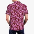 thumbnail image 3 of Balery Orchids Flowers Printed Men’s Short Sleeve Polo Shirt, Midweight Men's Shirt,Golf Polo shirts -3X-Large, 3 of 8