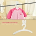 thumbnail image 1 of Cute Rabbit Wood Coat Hanger Rack Baby Kids Clothes Storage Hangers Home Organization White, 1 of 8