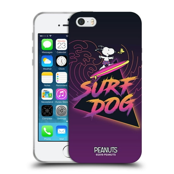Head Case Designs Officially Licensed Peanuts Snoopy Aloha Disco Surf Dog Soft Gel Case Compatible with Apple iPhone 5 / 5s / iPhone SE 2016