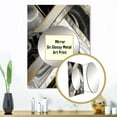 thumbnail image 3 of Designart "Marble Granite Agate with Gold Accents XVIII" Modern Geometric Mirror Wall Decor - Modern Grey Abstract Living Room Wall Mirror Art - 32" x 24" Inch, 3 of 5