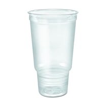 JZWAL 32AC 32 oz Ultra Clear Pedestal PET Plastic Cup (Case of 500)