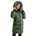 thumbnail image 6 of Mifsaly Long Quilted Jackets for Women Zip up Thicken Warm Padded Coats Long Sleeve Faux Fur Hood Thermal Down Jacket with Multi Zipper Pockets 2025 Trendy Winter Outerwear, 6 of 9