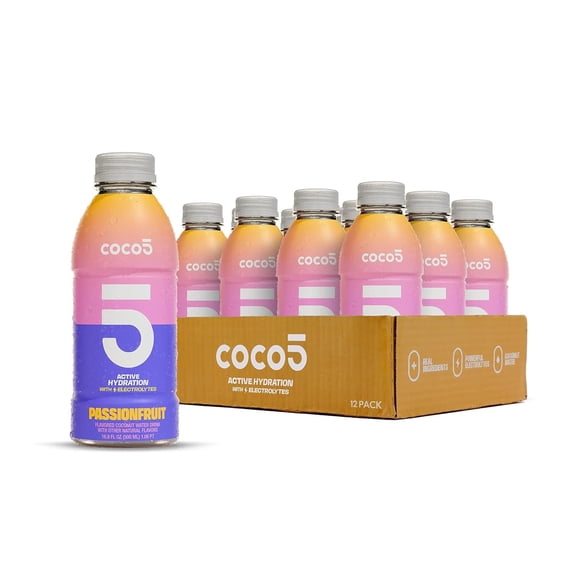 Coco5 Passion Fruit - Natural Hydration - 16.9 OZ - 12 Pack