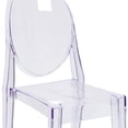 thumbnail image 3 of 4 Pk. Ghost Side Chair in Transparent Crystal, 3 of 9