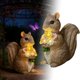 thumbnail image 1 of Figura de ardilla con luz solar para exterior, luz de jardín con luz blanca cálida, ideal para patios y jardines, 1 of 4