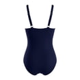 thumbnail image 6 of Xijirk One Piece Swimsuit Women,Solid Color One Piece Swimsuit with Adjustable Straps Bathing Suit Comfort Fit and Swimwear for Beach Pool Swimming,Womens Swimsuits,Navy,L, 6 of 6