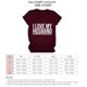 thumbnail image 5 of Camiseta del alfabeto para mujer, camiseta holgada de manga corta con cuello redondo y estampado de letras I LOVE MY HUSBAND para mujer, 5 of 5