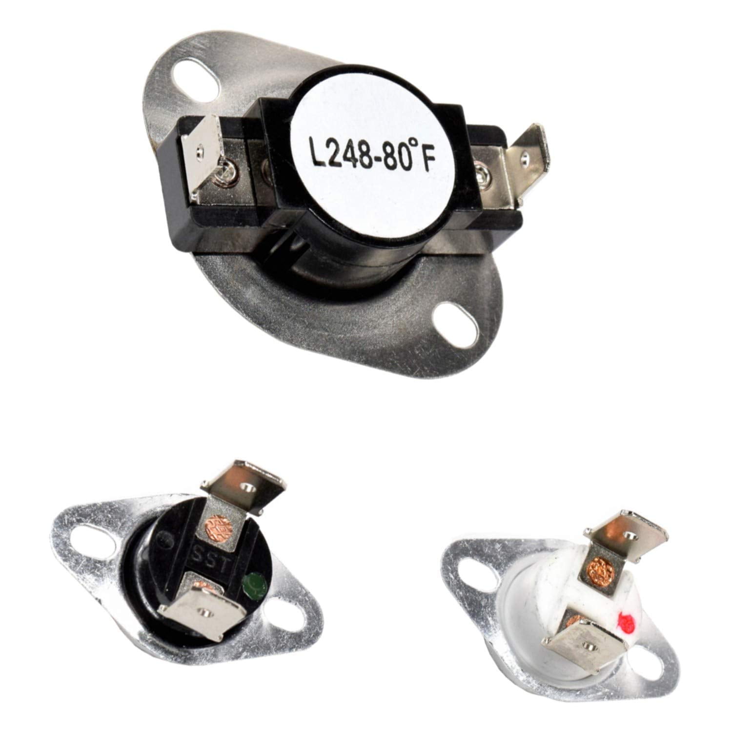 HQRP Dryer Thermostat & Thermal Fuse Kit for Crosley CDE20P6AC