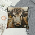 thumbnail image 2 of ONETECH  Funny Highland Cow Cattle Farmhouse Vintage Throw Pillow Case Cover Cushion Pillowcase for Sofa Bed Chair Living Room Home Decor, 2 of 5
