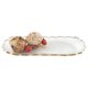 thumbnail image 2 of Bandeja de vidrio ovalado Badash Crystal 18 x 8 con borde festoneado pan de oro, 2 of 2