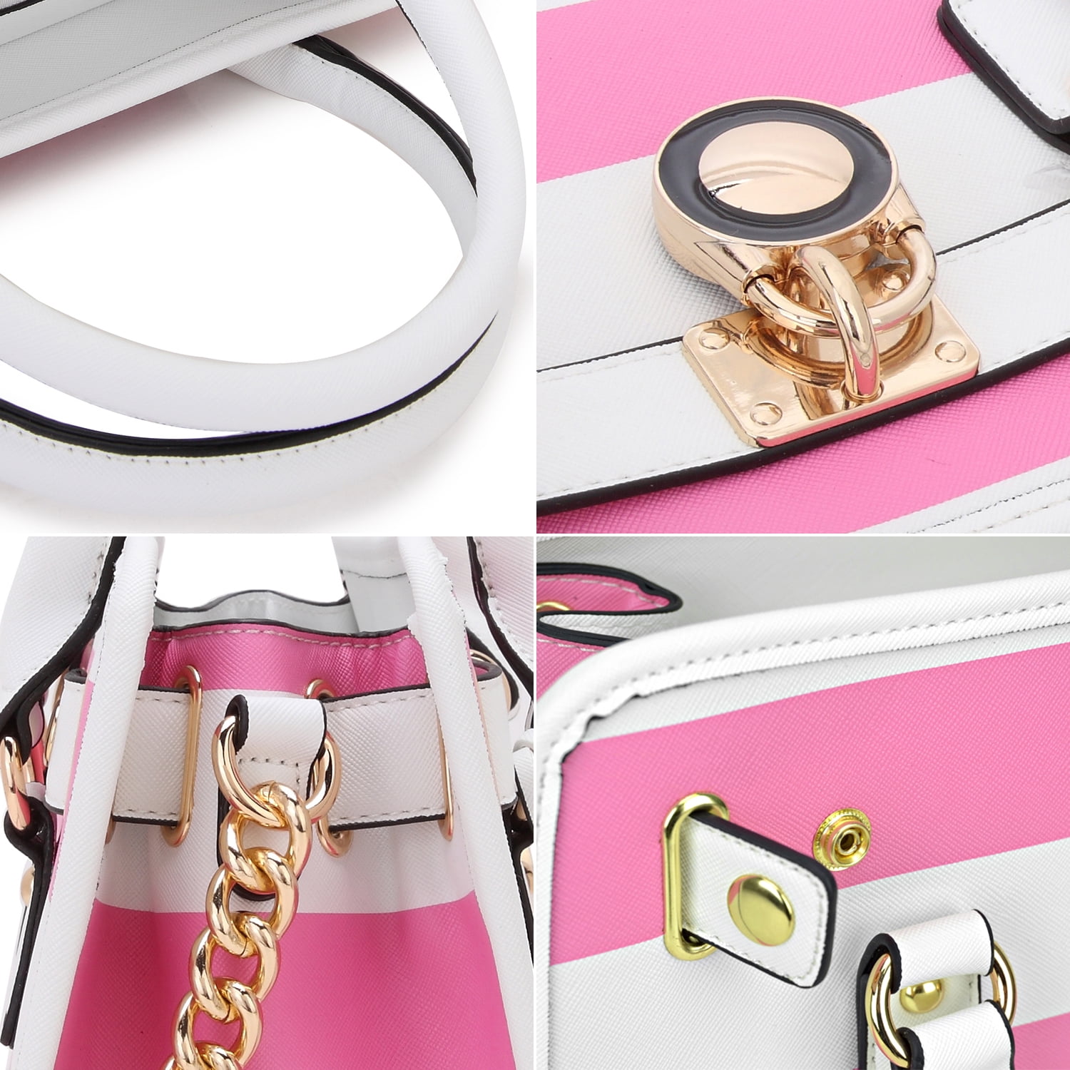 Dasein Women Handbags Top Handle Satchel Purse Shoulder Bag Briefcase Hobo Bag Set 2pcs