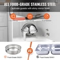 thumbnail image 3 of VEVOR Ensemble de Buffets à Plateau Roulable, 6 qt, Lot de 2, Réchaud en Acier Inoxydable avec 2 Poêles Pleine Grandeur, Réchaud Rond pour Traiteur avec Couvercle, Support de Casserole à Eau et Porte-Carburant, pour au Moins 5 Personnes Chacun, 3 of 9