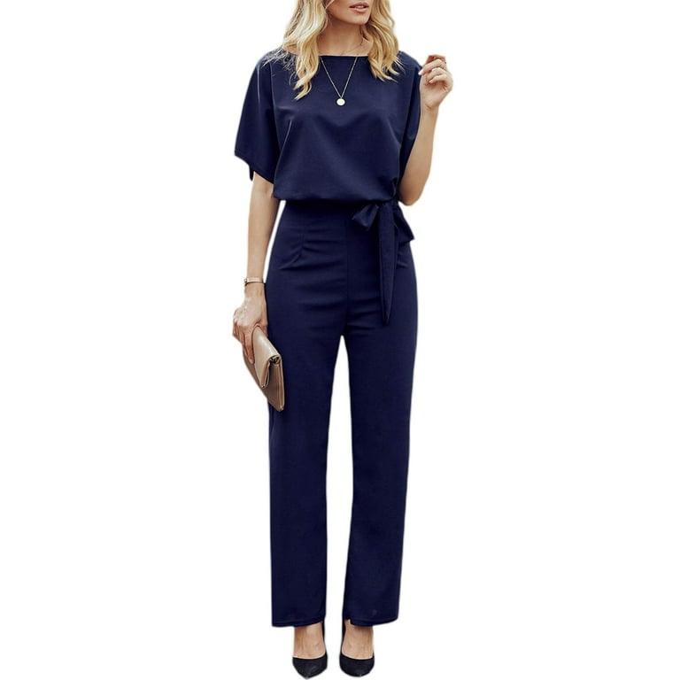 LONG SARONG PANTS JUMPSUIT - Navy blue