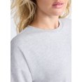 thumbnail image 5 of Joyspun Women's Fleece Drop Shoulder Sleep Top with Long Sleeves, Sizes XS-3X, 5 of 6