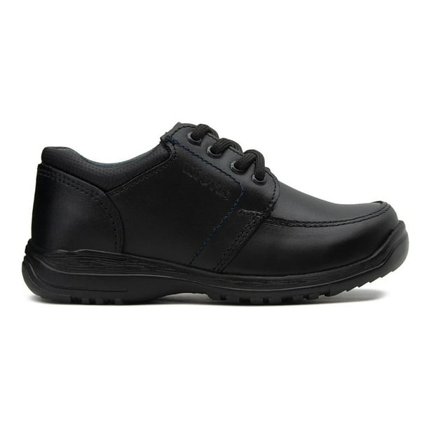 Zapato Escolar Casual Niño Juvenil Negro Agujeta 18-21.5 negro 18