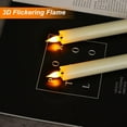 thumbnail image 2 of 2 Pcs Real Wax Made Flameless Taper Candles with Remote and Timer, 9.6" Ivory Battery Operated Candle Stick Flickering, Led Taper Candles with Lifelike Flame for Indoor Home Decor, 2 of 5