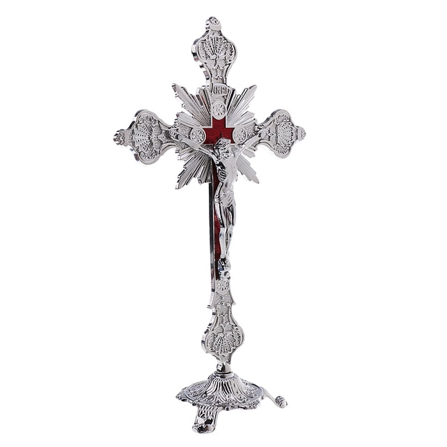 Crucifix Jesus Standing Cross Figurine Great Gift For Chapel Decor