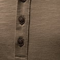 thumbnail image 5 of Grandad Collar Henley T Shirt for Men , Men's Smart Half Buttons Tee Slim Fit Collarless Polos T-Shirts Summer Regular Fit Casual Tops Button Up V Neck Pullover Plain Basic Tees Shirt, 5 of 7