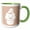 Green/White, variant on 3drose, Happy Cupcake with Polka Dots - Cute and Adorable - Kawaii, 11oz Two-tone Green Mug