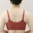 thumbnail image 7 of Amvlyk Sports Bra for Women No Underwire Front Closure Bra Comfort Push Up Wide Shoulder Strap Snap Closing Bra Seamless Soft Full Coverage Bra for Everyday Running Walking Yoga Work, 7 of 7