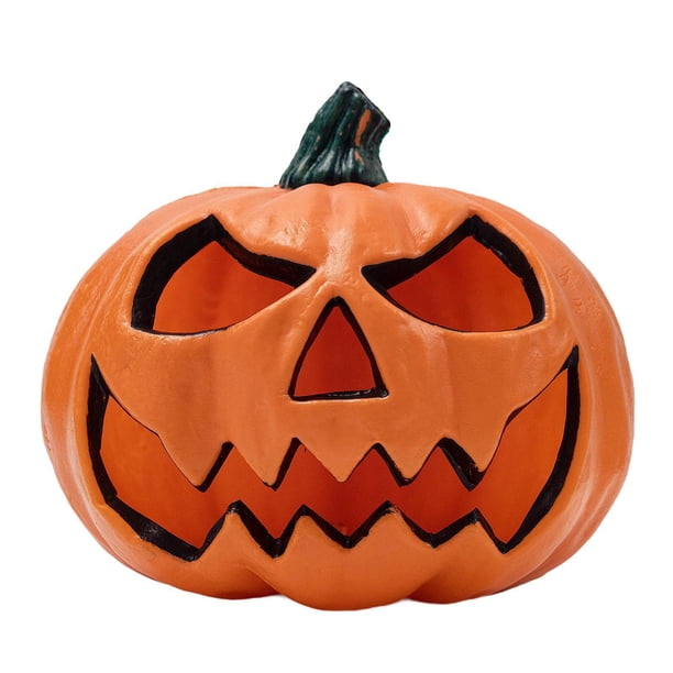 Calabaza de Halloween, luz decorativa de Halloween, adorno espeluznante, estatua de jardín para festival, chimenea, balcón, jardín, césped