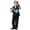 Black, variant on Childrens Outfits Printed Pattern Fashion Show Flower Dress Boys Performance Suit,Black,9-10 Years
