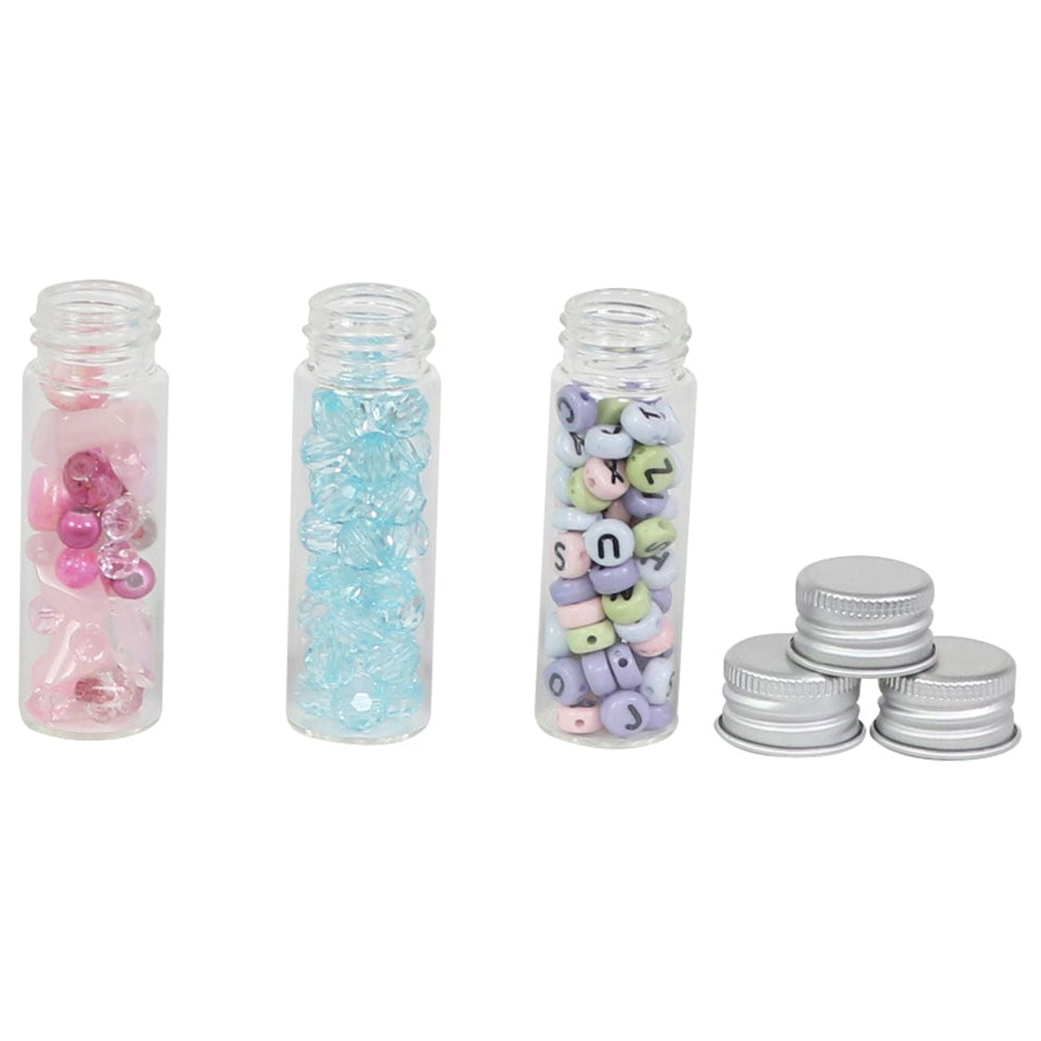Everything Mary 3 Piece Glass Containers for Craft and Hobby Storage Set (12 Packs of 3)