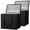 Black, variant on BALEINE 2 pack Insulated Reusable Grocery Bags, Collapsible Cooler Bags, Spring Stroll