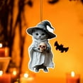 thumbnail image 5 of Witch Cat Acrylic Keychain Style B Cute Gothic-Themed Accessory, 5 of 9