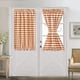 thumbnail image 1 of Zhuge Cortina para puerta o ventana con diseño de cuadros escoceses en naranja y blanco, con bolsillo para barra para sujetar, estilo rústico, 1 panel (naranja y blanco, 137 x 183 cm), 1 of 4