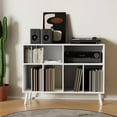 thumbnail image 5 of Cozy Castle Record Player Stand, Turntables Stand with Vinyl Record Storage Holds up to 350 Albums, Record Stand Table for Bedroom, Living Room, Office, White, 5 of 7