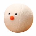 thumbnail image 1 of White Snowball Doll Pillow Snowman Plush Toy Ball Doll Cartoon Soft Cute Christmas Gift for Children, 1 of 5