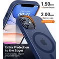 thumbnail image 5 of Entronix Magnetic Hybrid Phone Case Designed For iPhone XR Shockproof Heavy Duty Dual-Layered Cover, Navy, 5 of 6