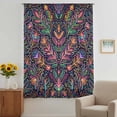 thumbnail image 3 of Mexico Flower Sheer Curtains 72 Inches Long, Abstract Geometric Colorful Floral Plant Light Filering Curtains, Breathable Simi Curtain Privacy Drapes for Living Room Bedroom Window Treatment, 3 of 9