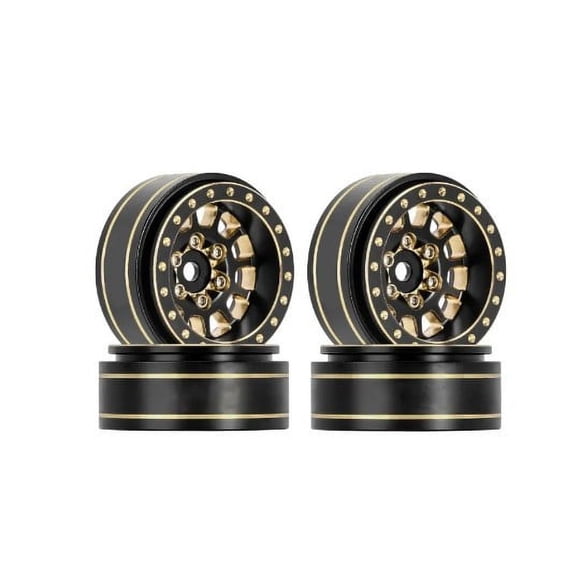 Llantas Apuakthei 1.0 con revestimiento Beadlock, llantas de latón negro para Crawler RC 1/24 1/18, Axial SCX24 AX24 TRX4M FCX24, latón