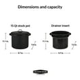 thumbnail image 7 of Unbranded Granite Ware Multiuse Pasta Pot Set - Nonstick, Dishwasher Safe - 3 Piece, Black, 7 of 7