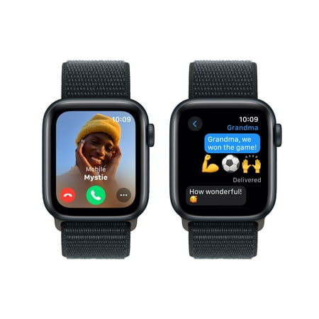 Apple Watch SE 2nd Generation (GPS + Cellular) 40mm Midnight Aluminum Case with Midnight Sport Loop - Midnight