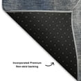 thumbnail image 5 of Addison Rugs Mayfield Premium Machine Washable Transitional Abstract Blue Round Rug, 8' X 8' Machine Washable Transitional Abstract Blue Oversized Sherpa Throw Blanket, 5 of 6