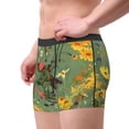 thumbnail image 2 of Kdxio Men's Boxer Briefs with Botanical Garden With Cats Print - Comfortable and Breathable Underwear for Everyday Wear, 2 of 5