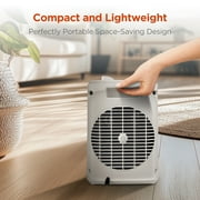 Mainstays 1500W Ceramic Fan-Forced Electric Space Heater, White, New, WSH10C2AWW