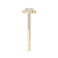 thumbnail image 3 of ANGARA Natural 0.47 Ct. Diamond Halo Ring in 14K Yellow Gold for Women (Ring Size: 3), 3 of 10