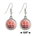 thumbnail image 4 of I'm Cray Cray Crazy Crayfish Funny Humor Novelty Dangling Drop Charm Earrings, 4 of 5